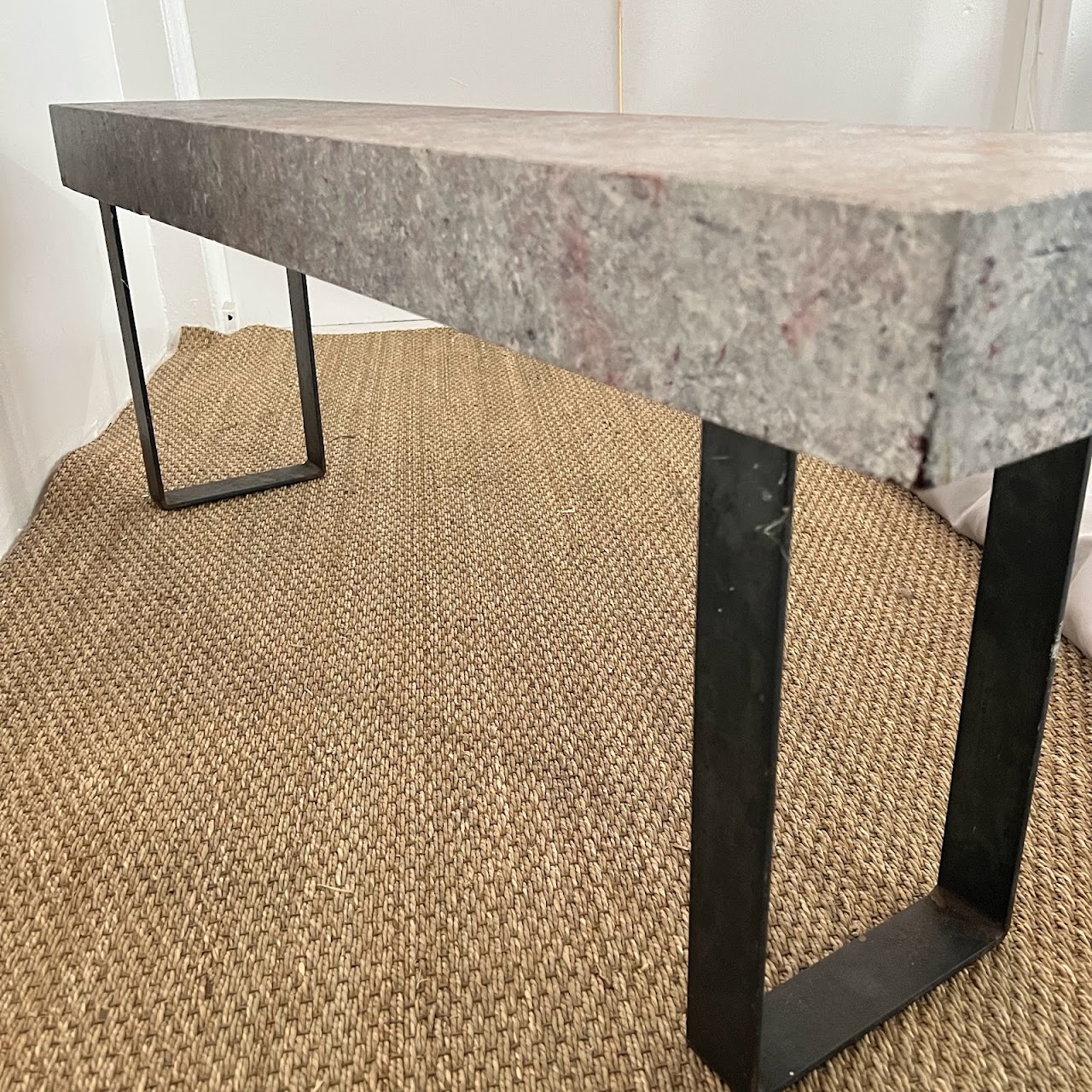 Ombré Faux Stone Seat Bench