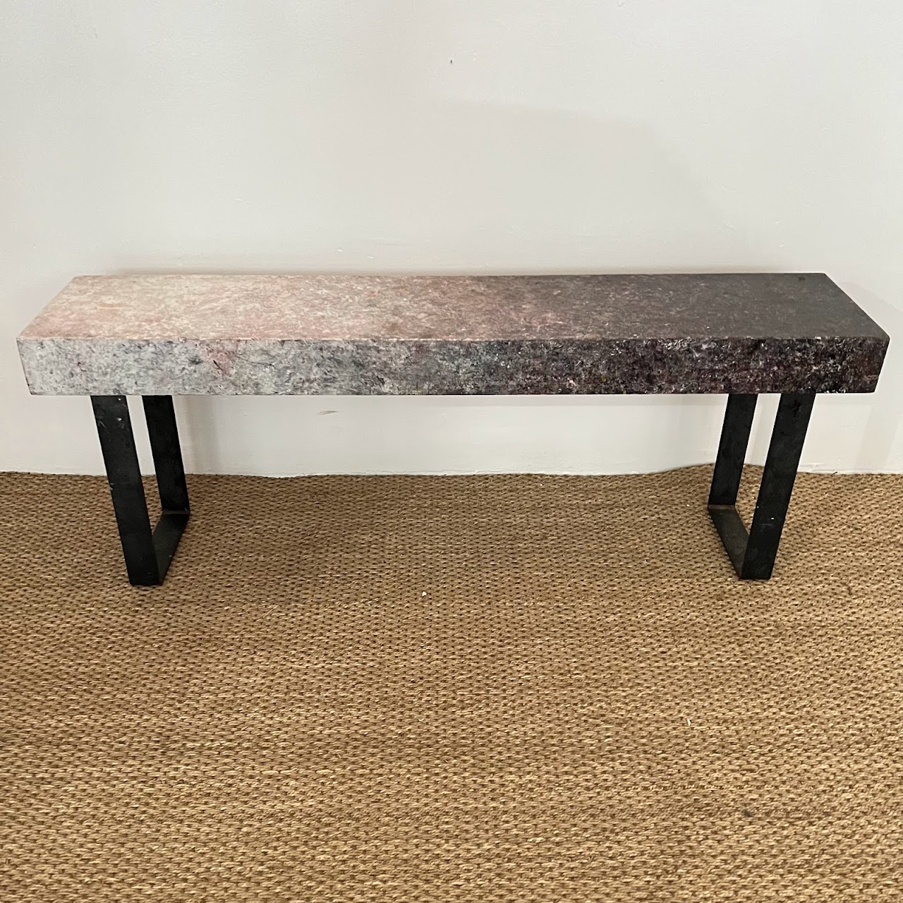 Ombré Faux Stone Seat Bench