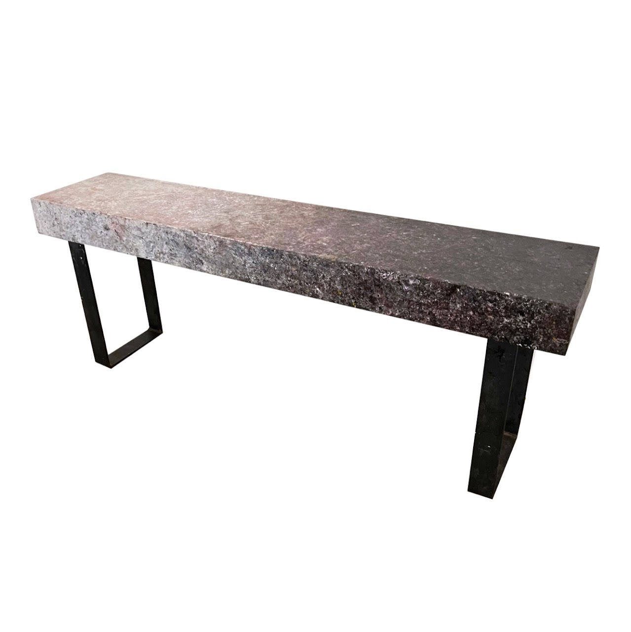 Ombré Faux Stone Seat Bench