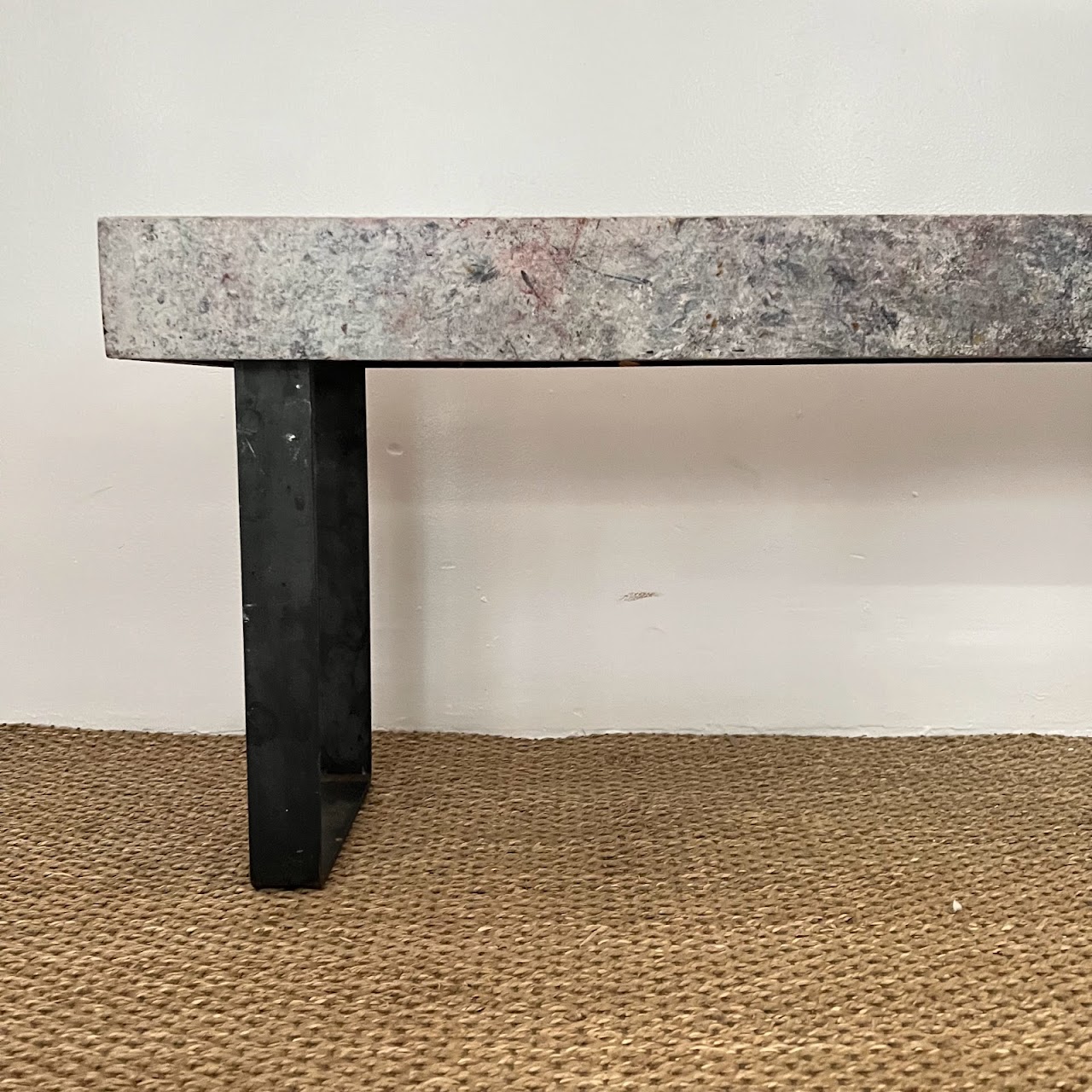 Ombré Faux Stone Seat Bench