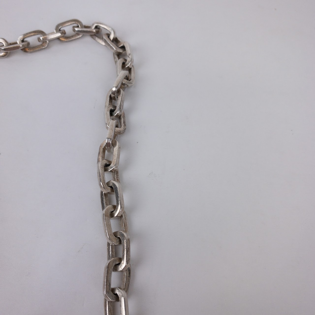 Taxco Sterling Silver Rectangular Link Chain