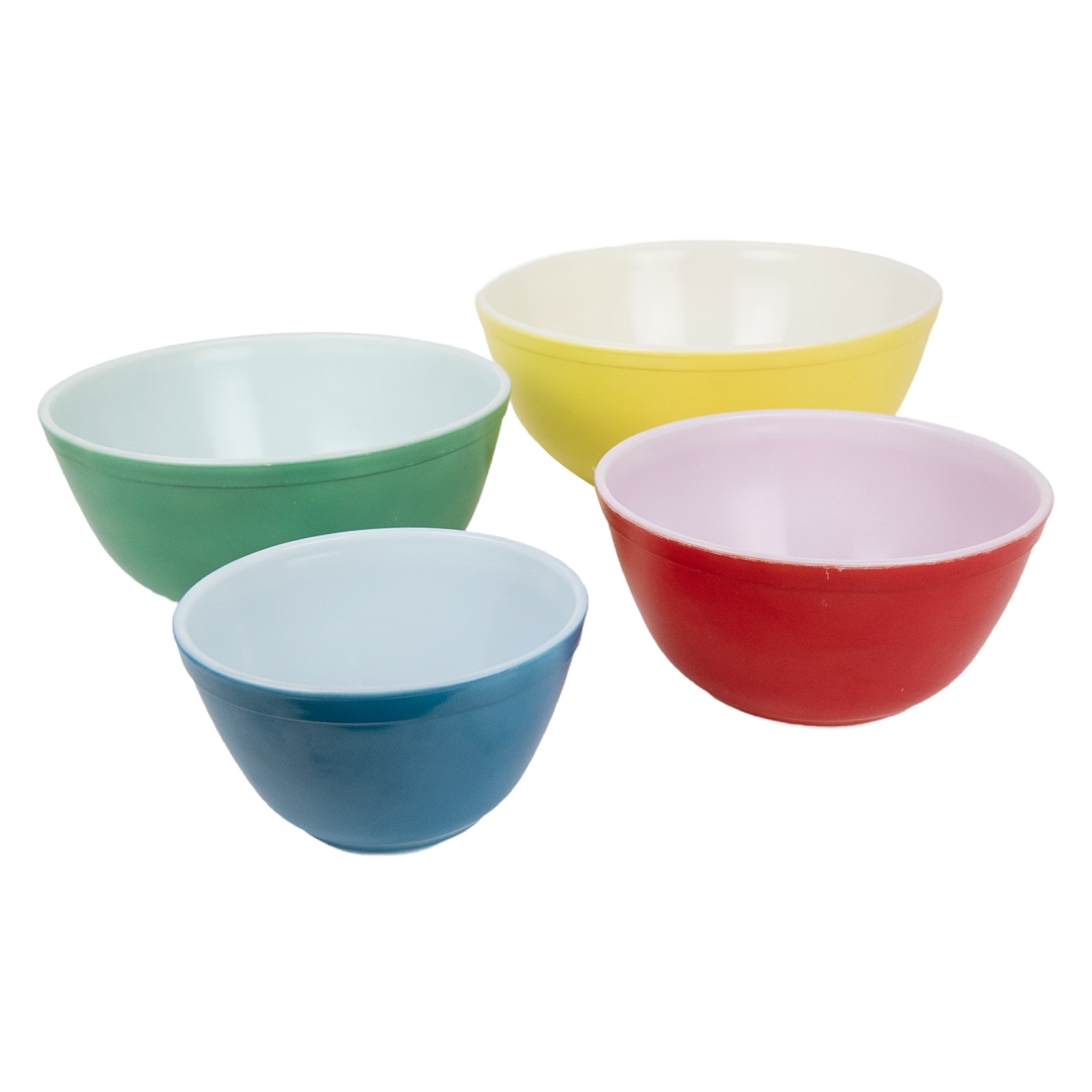 Pyrex Vintage Primary Colors Mixing Bowl Set