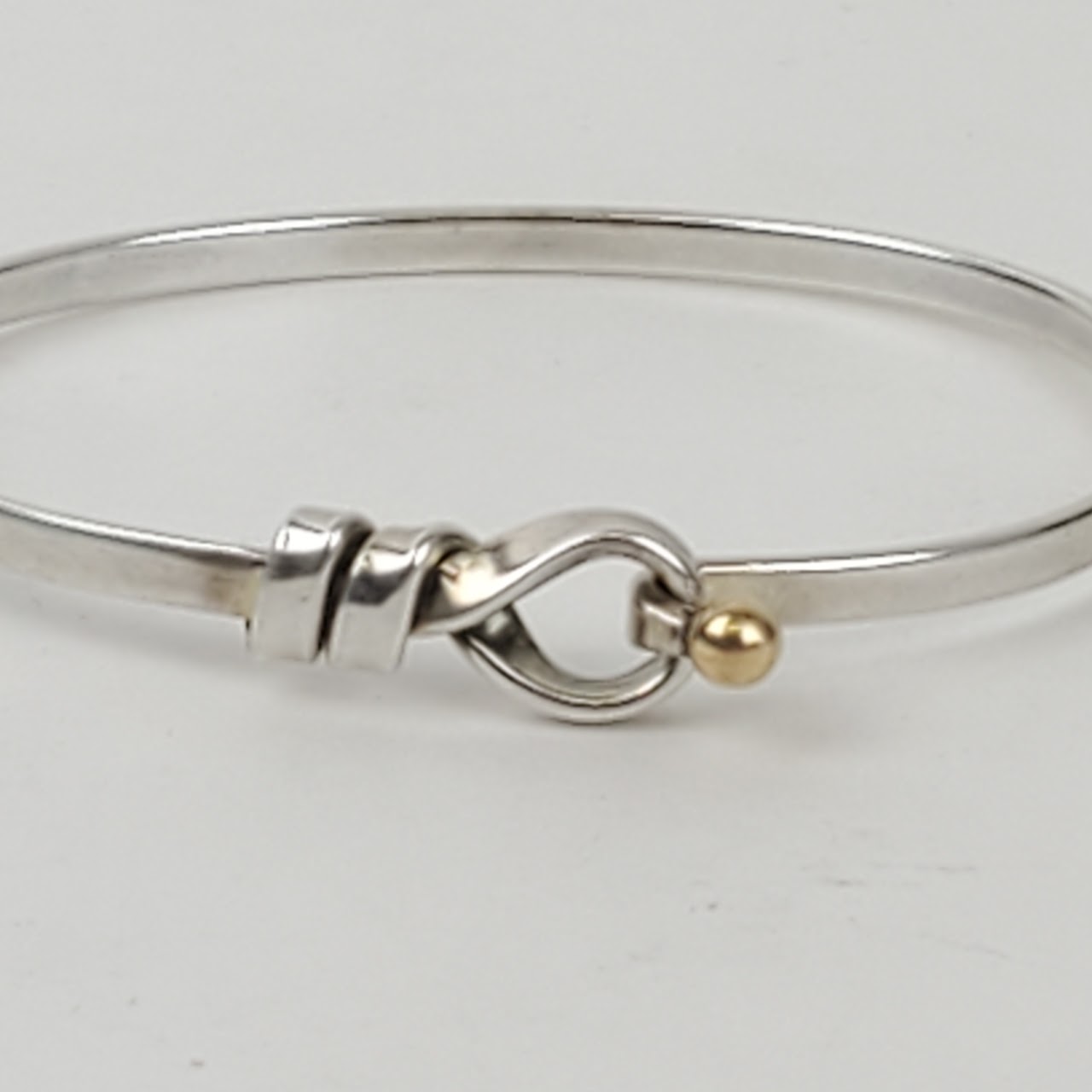 Tiffany & Co. 18K Gold and Sterling Silver Open Bangle