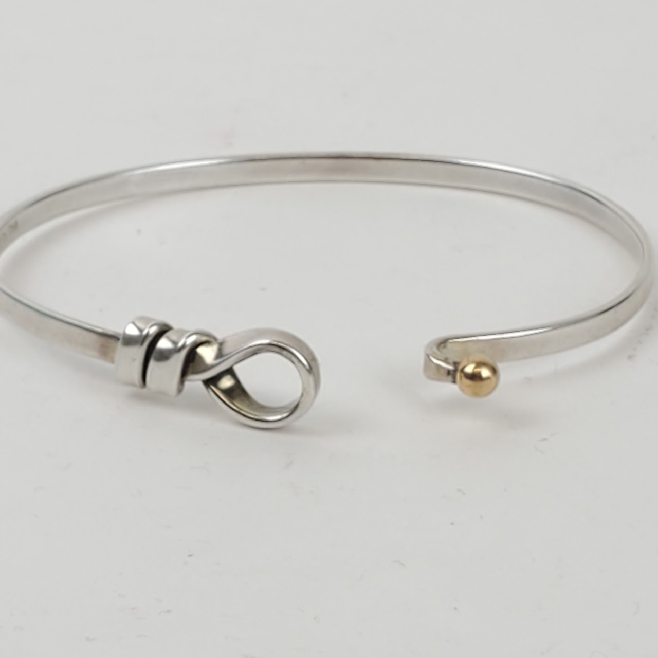 Tiffany & Co. 18K Gold and Sterling Silver Open Bangle