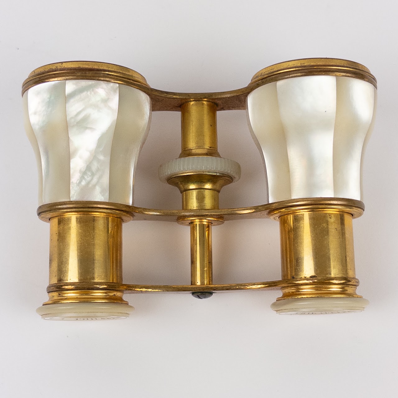 Bailey & Company Philadelphia  Mother-Of-Pearl and Brass Medium Opera Glasses