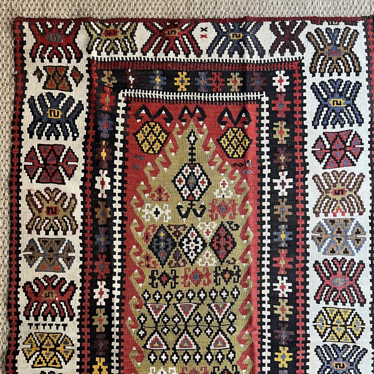 Sarkoy Kilim Vintage Turkish Wool Runner