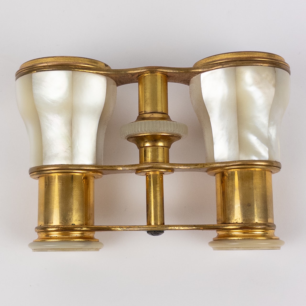 Bailey & Company Philadelphia  Mother-Of-Pearl and Brass Medium Opera Glasses