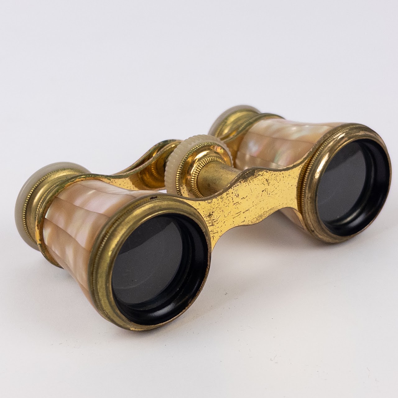 Lefile Paris Mother-Of-Pearl and Brass Small Opera Glasses