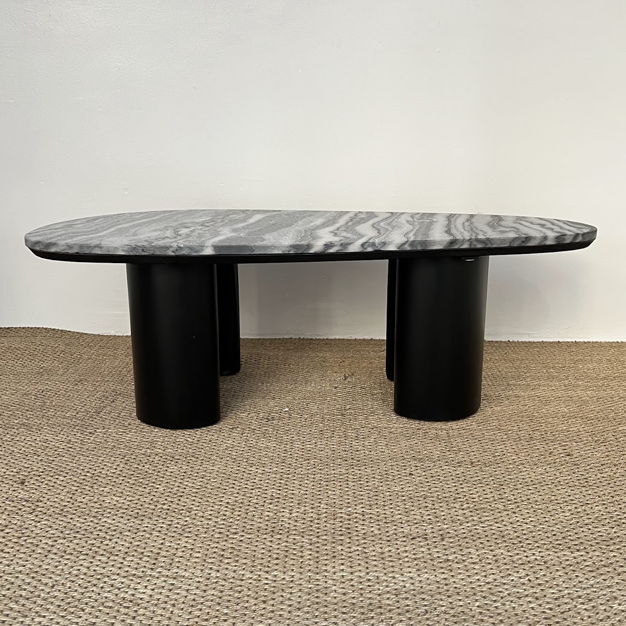 Stone and Metal Contemporary Mesa Coffee Table