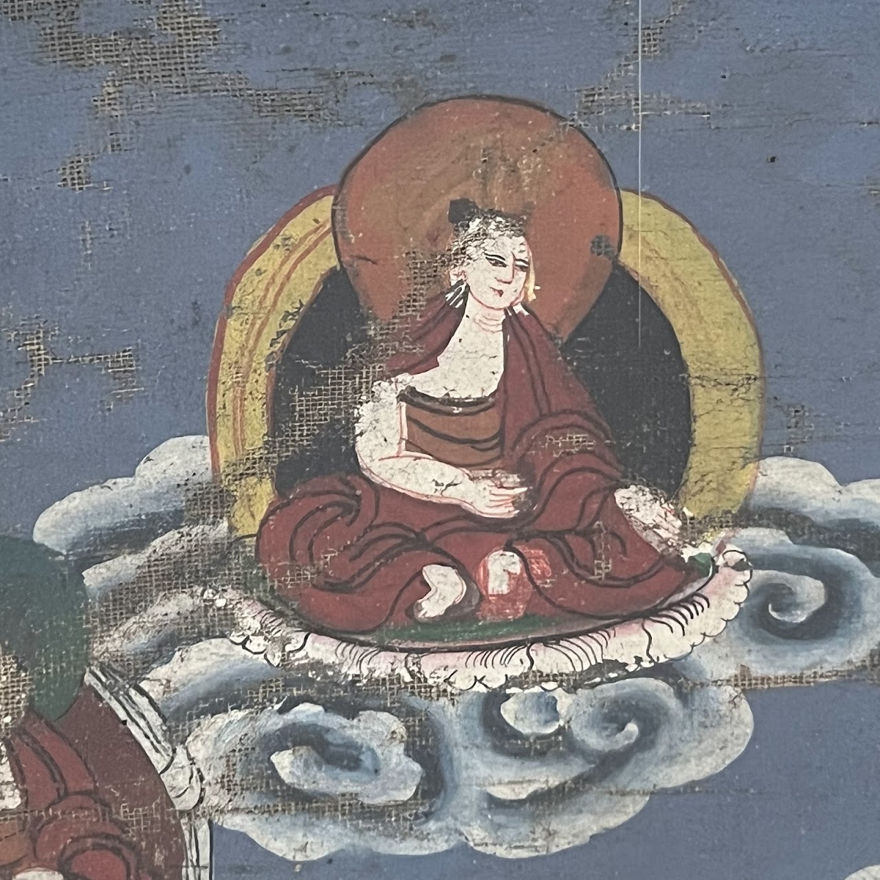 Tibetan Thangka Antique Gouache Painting