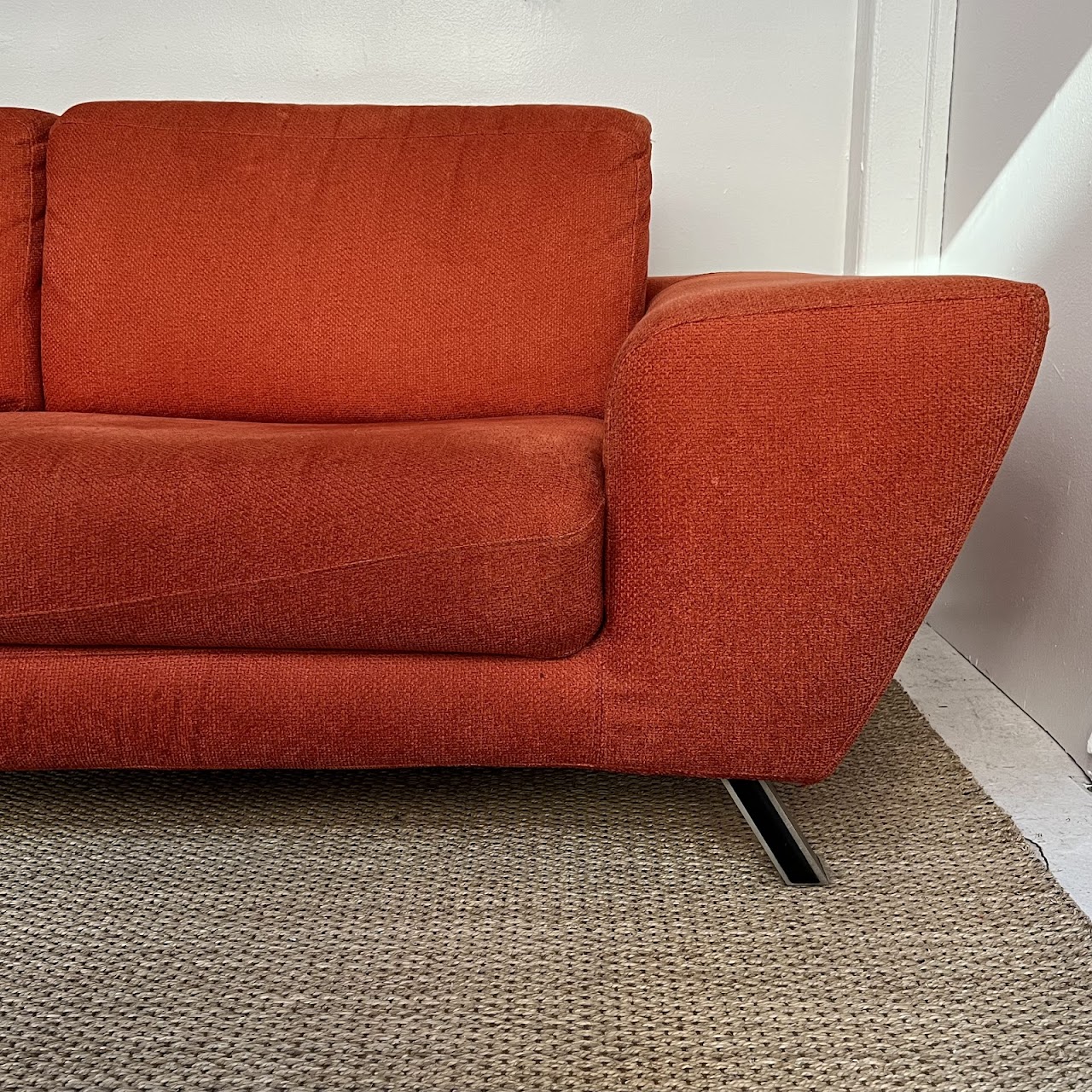 Natuzzi Italian Tomato Red Sofa