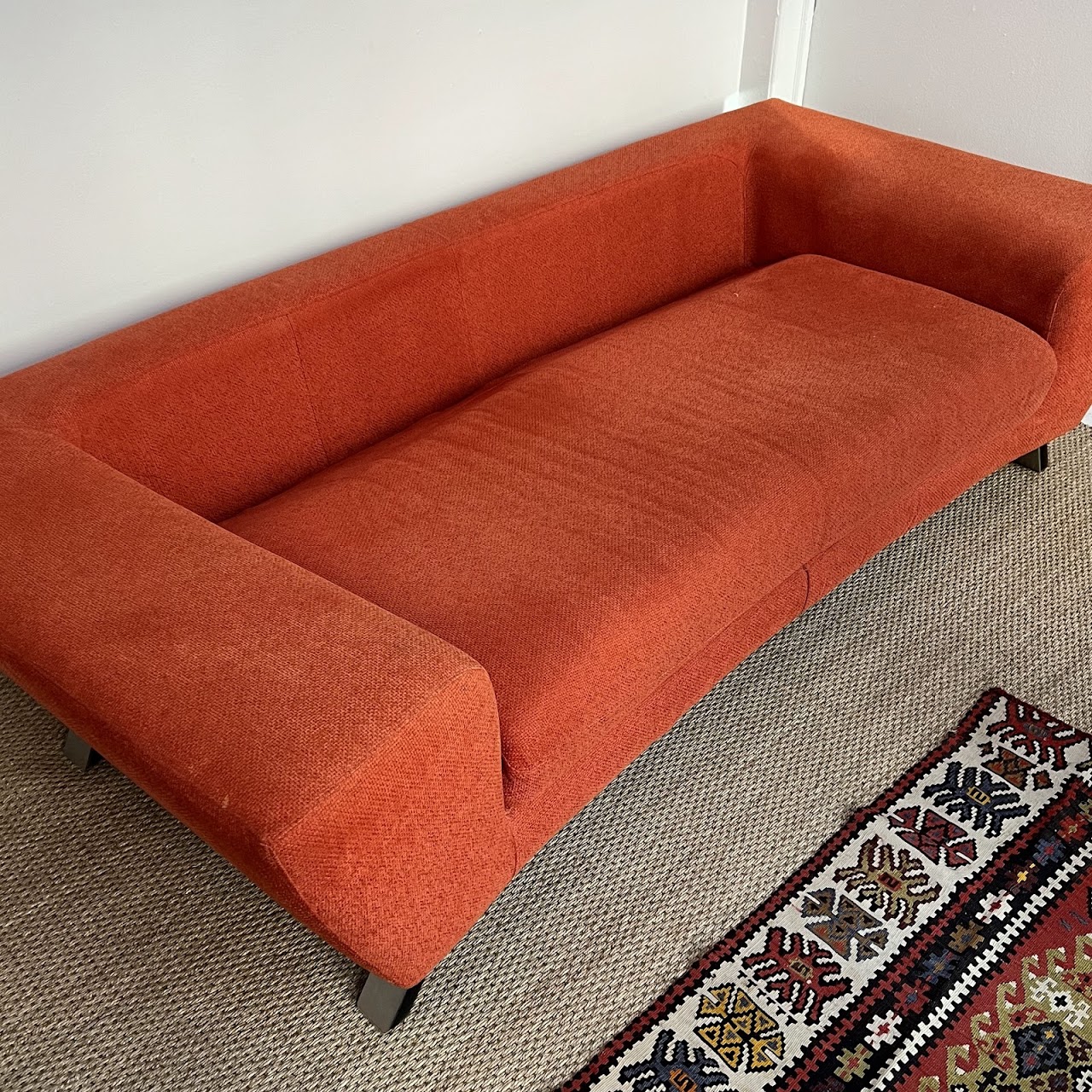 Natuzzi Italian Tomato Red Sofa