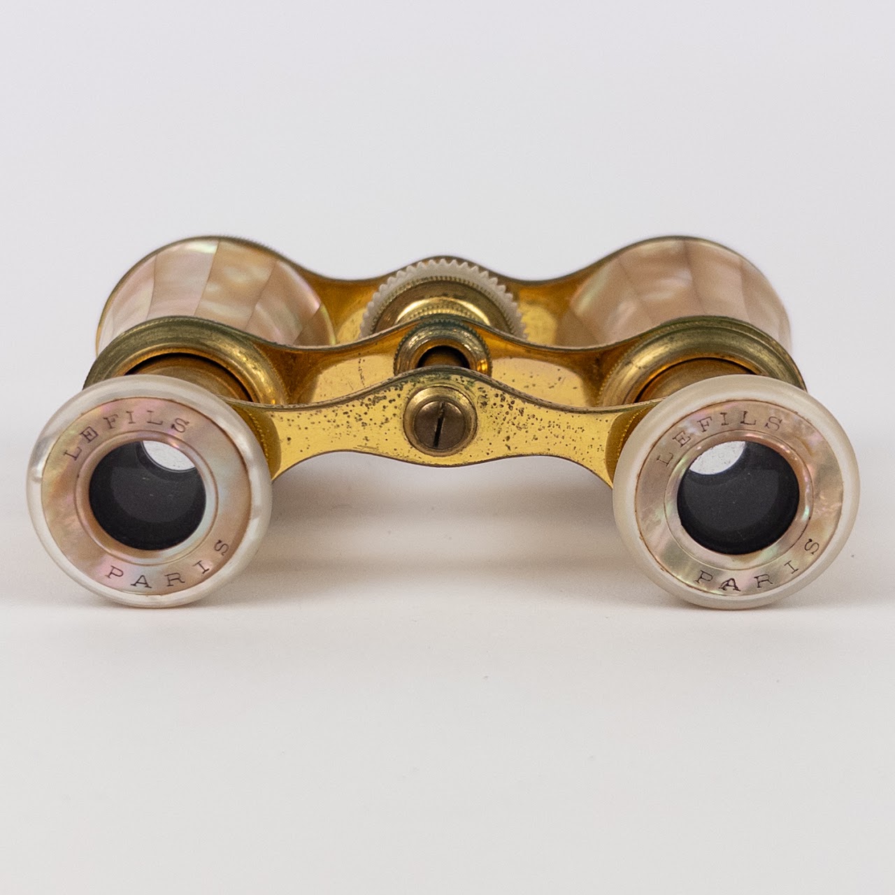 Lefile Paris Mother-Of-Pearl and Brass Small Opera Glasses