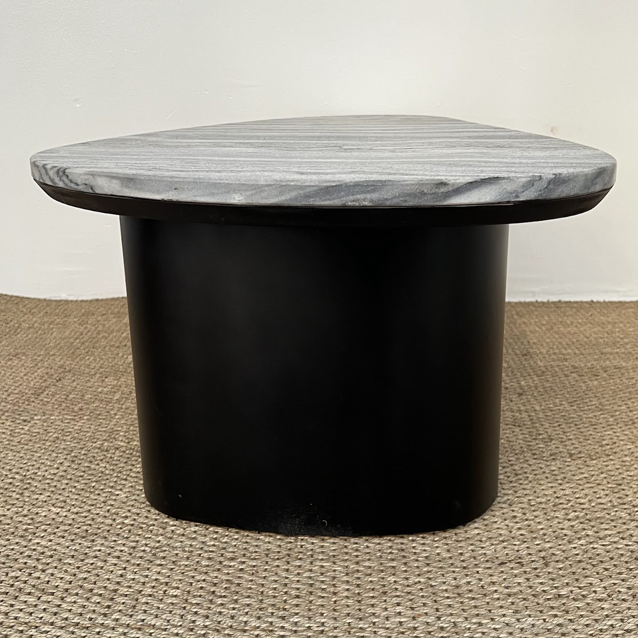 Stone and Metal Contemporary Mesa Coffee Table