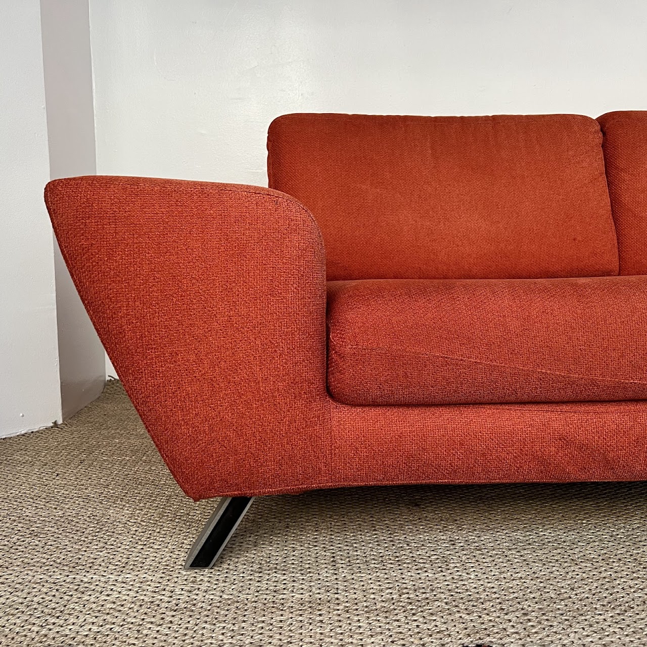 Natuzzi Italian Tomato Red Sofa