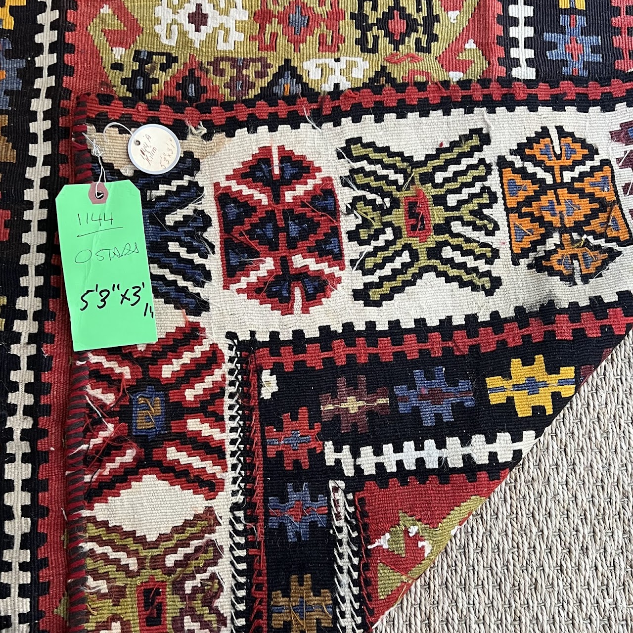 Sarkoy Kilim Vintage Turkish Wool Runner