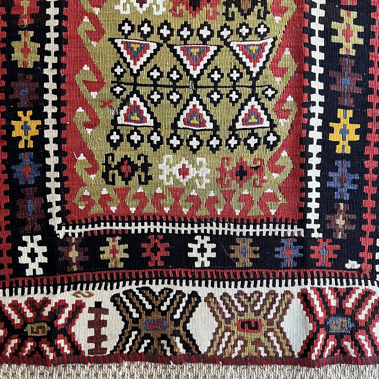 Sarkoy Kilim Vintage Turkish Wool Runner