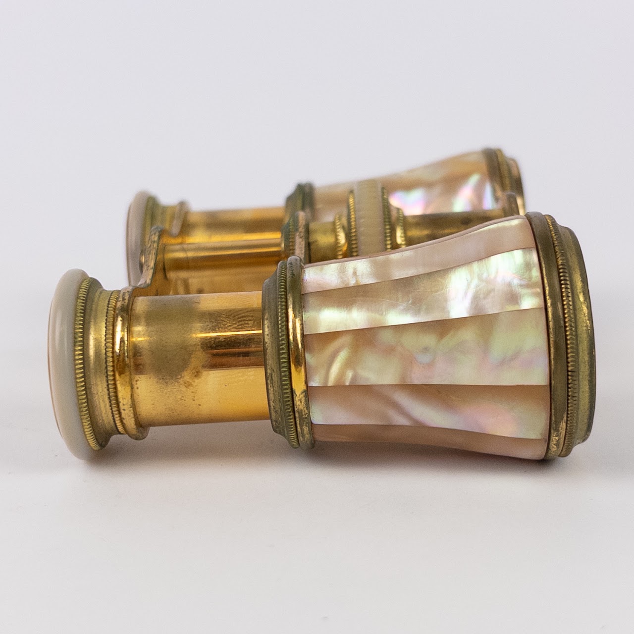 Lefile Paris Mother-Of-Pearl and Brass Small Opera Glasses