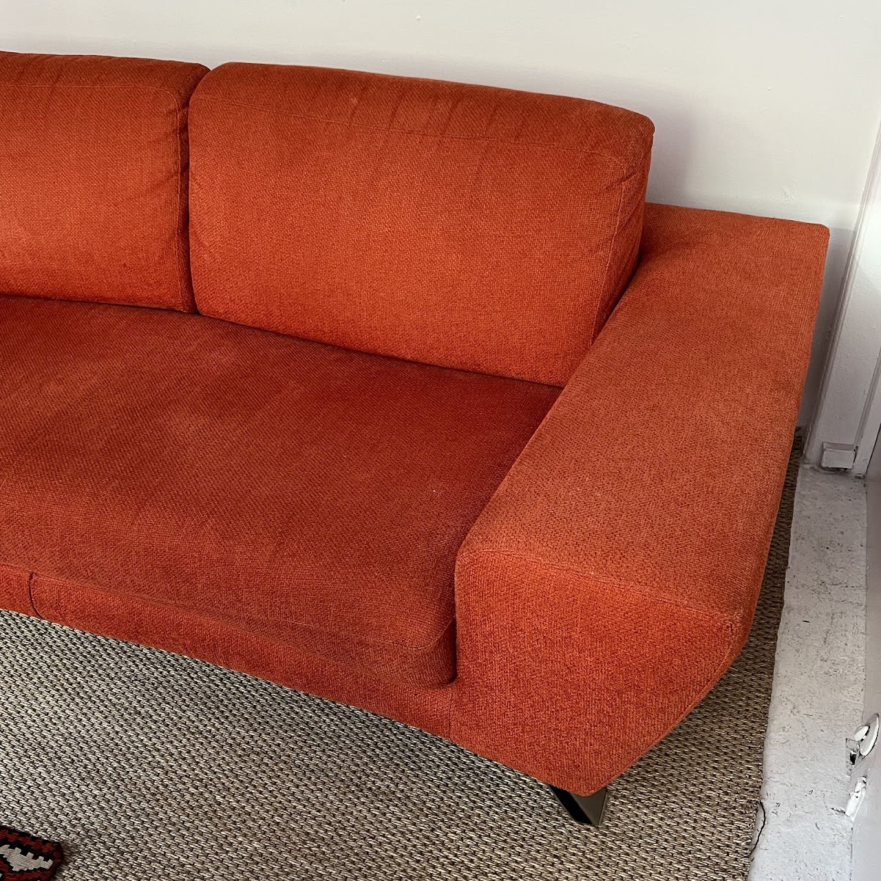 Natuzzi Italian Tomato Red Sofa