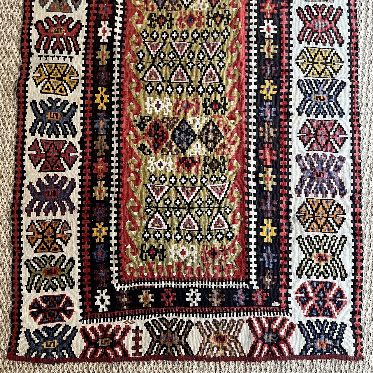 Sarkoy Kilim Vintage Turkish Wool Runner