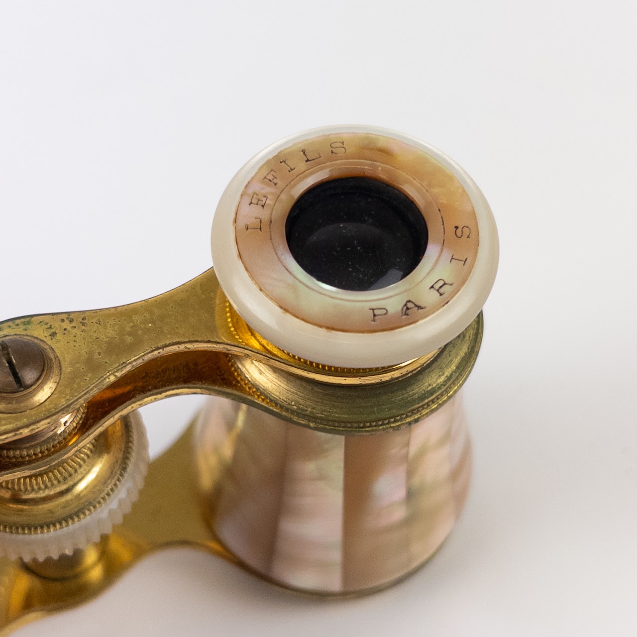 Lefile Paris Mother-Of-Pearl and Brass Small Opera Glasses