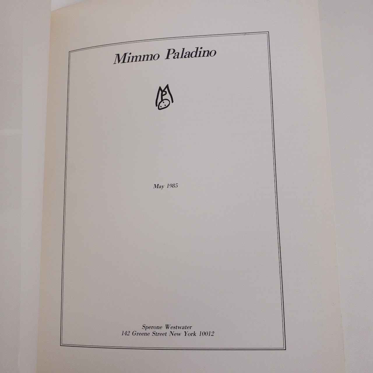 Mimmo Paladino SIgned 1985 Exhibition Catalogue