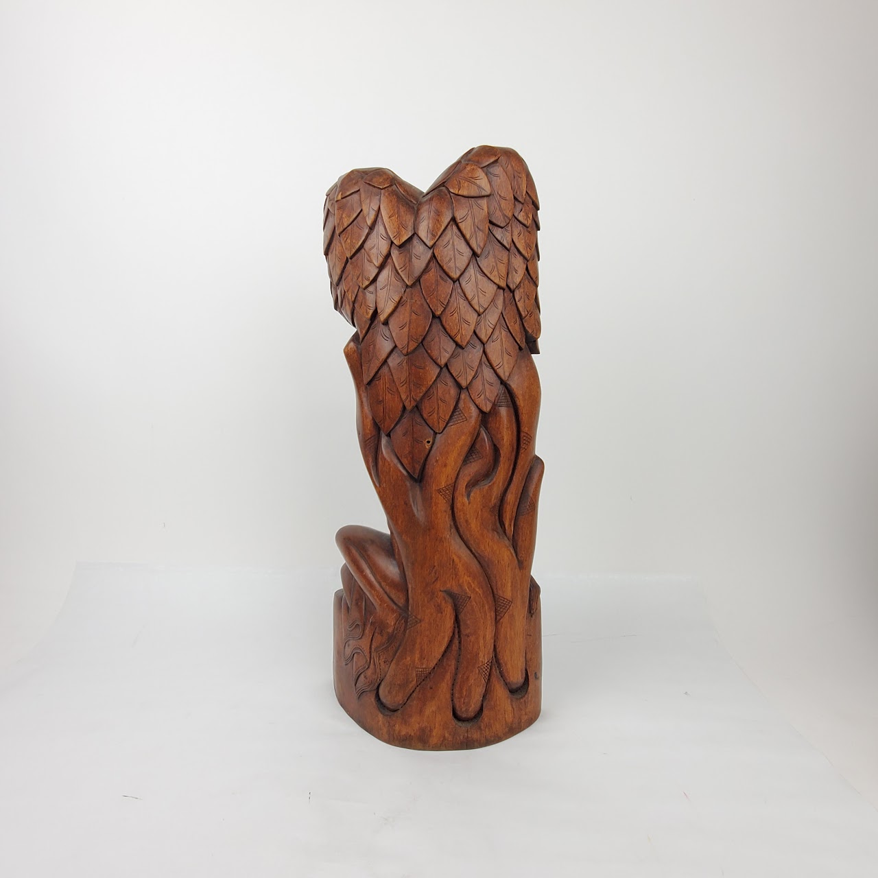 Hand Carved & Lacquered Wood Statue