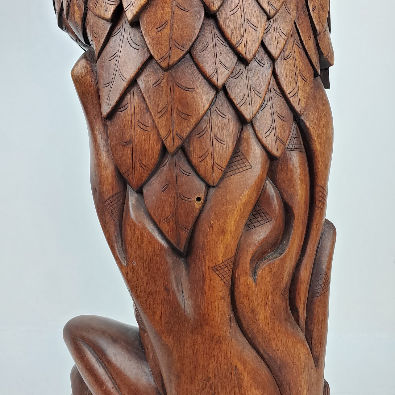 Hand Carved & Lacquered Wood Statue