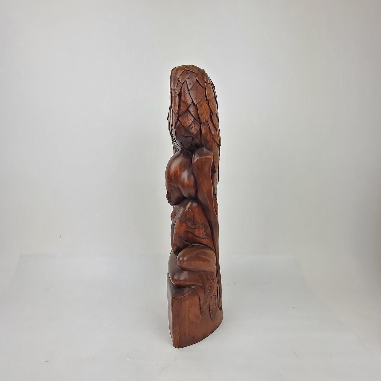 Hand Carved & Lacquered Wood Statue