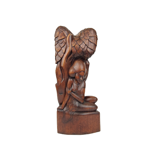 Hand Carved & Lacquered Wood Statue