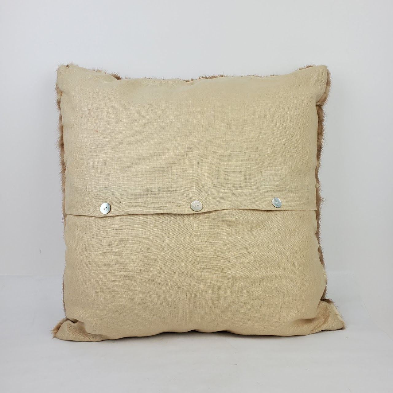 Rabbit Fur  Two-Tone Throw Pillow