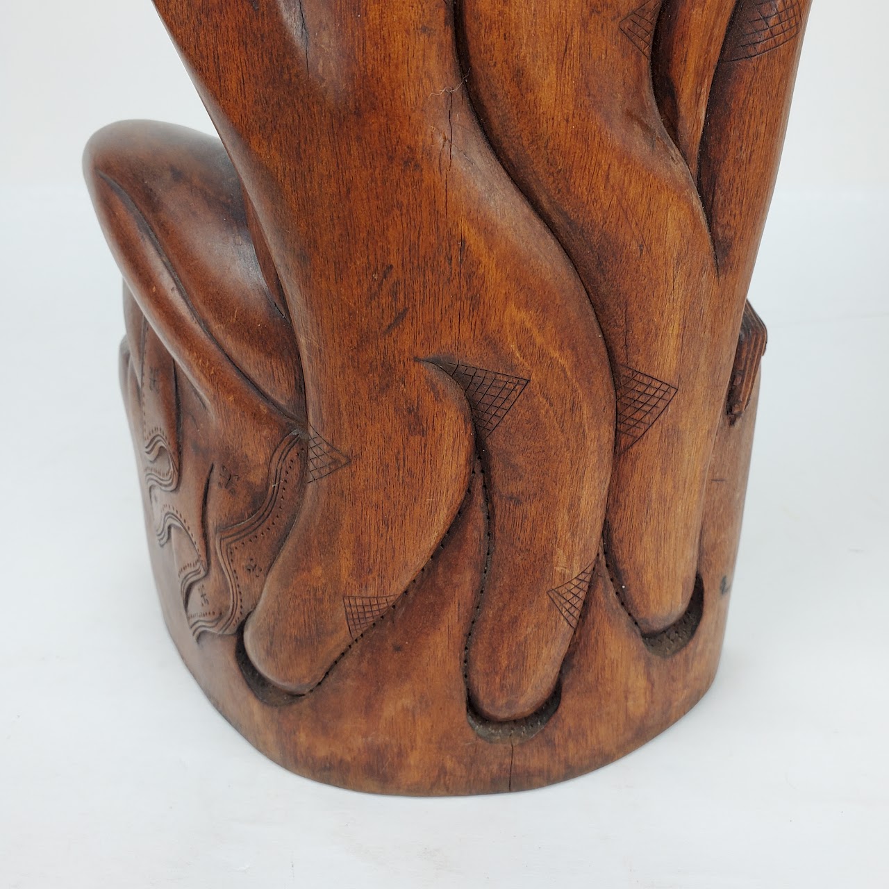 Hand Carved & Lacquered Wood Statue