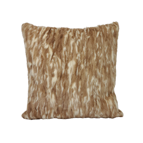 Rabbit Fur  Two-Tone Throw Pillow