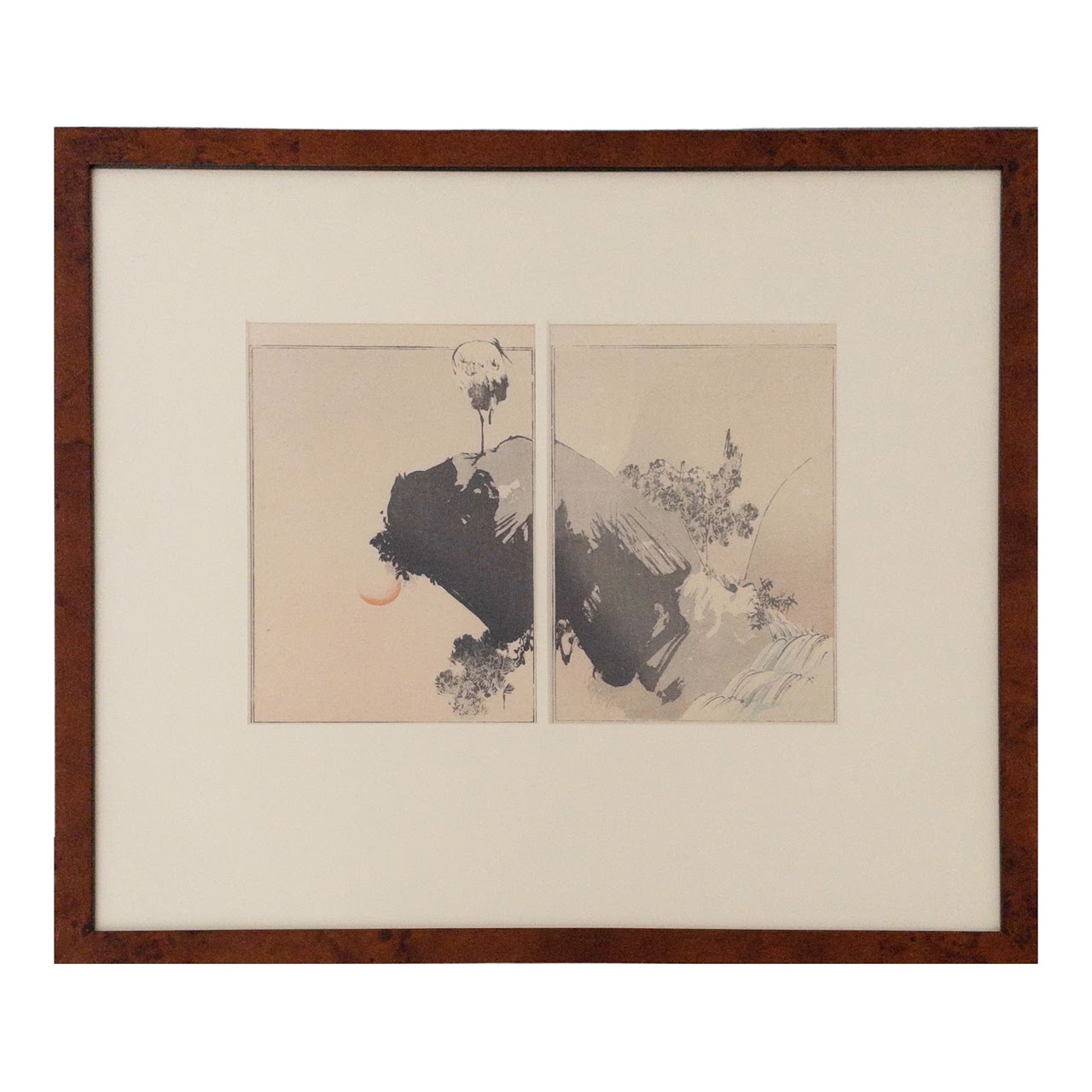 Watanabe Seitei Woodblock Diptych Print