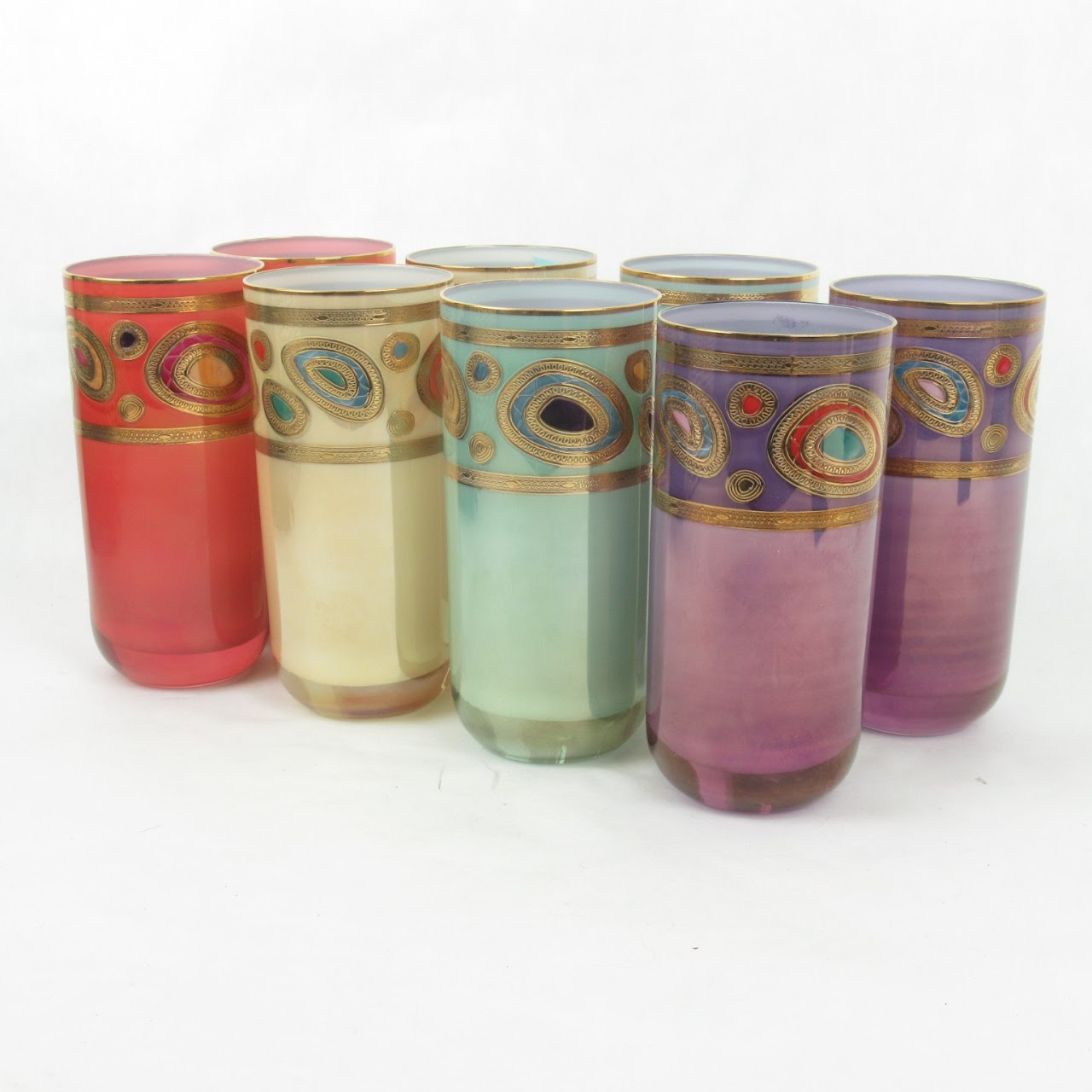 Vietri Hand Decorated Glasses Set