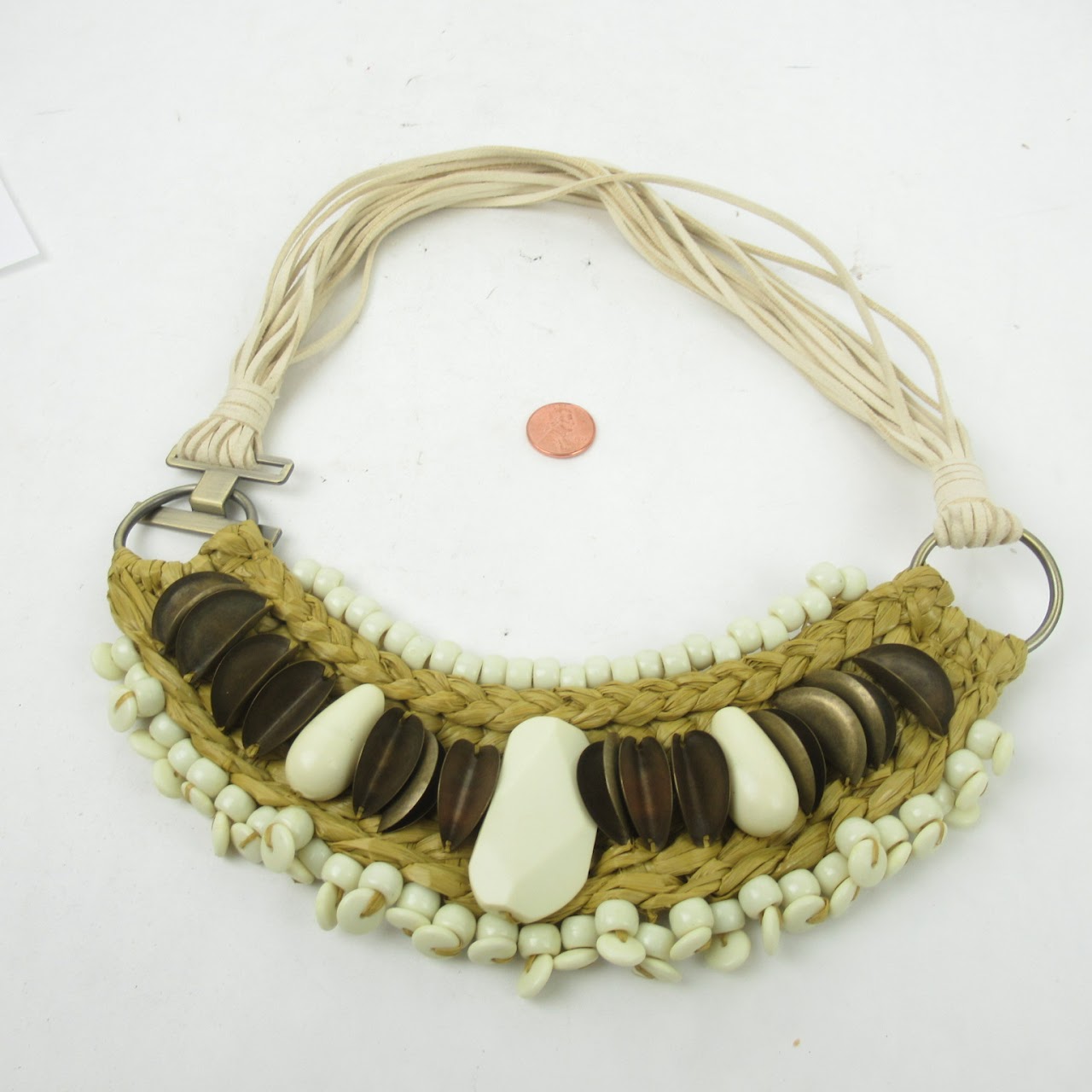 DAY Birger et Mikkelsen Leather & Brass Collar Necklace