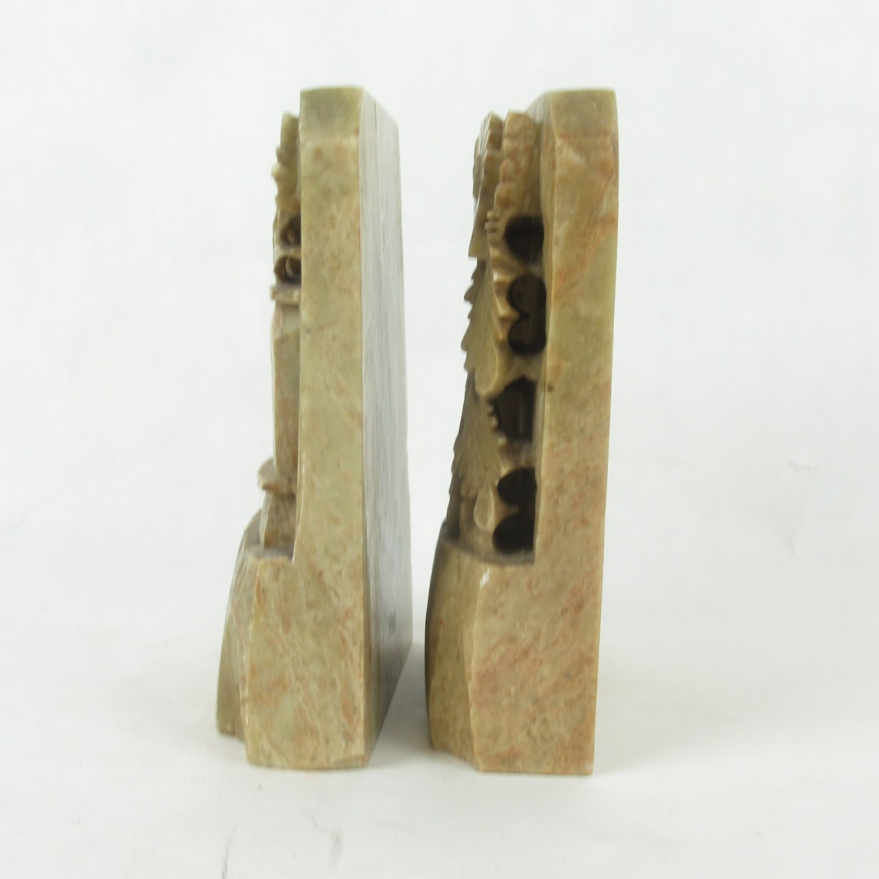 Chinese Soapstone Bookends Pair