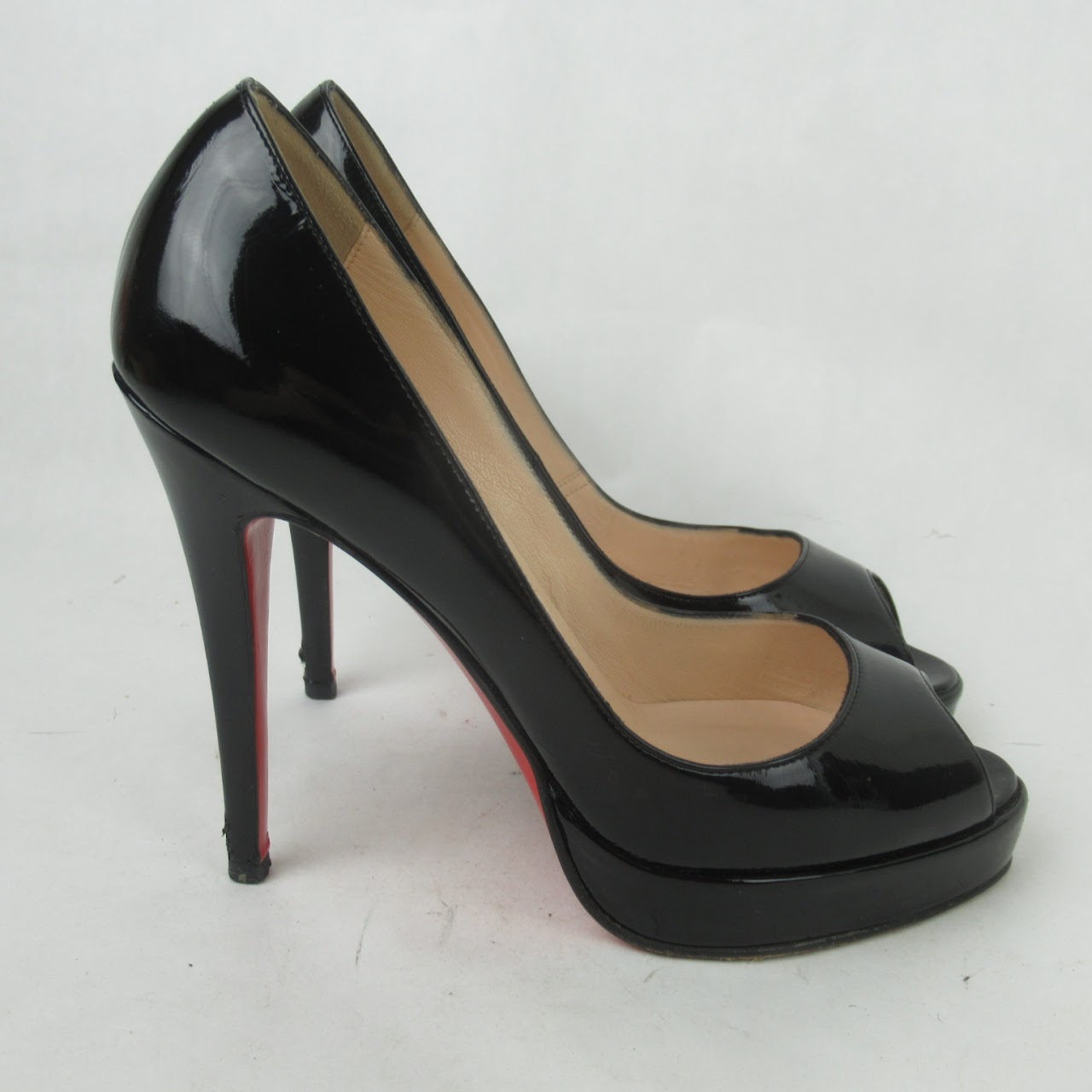 Christian Louboutin Peep Toe Platform Pumps