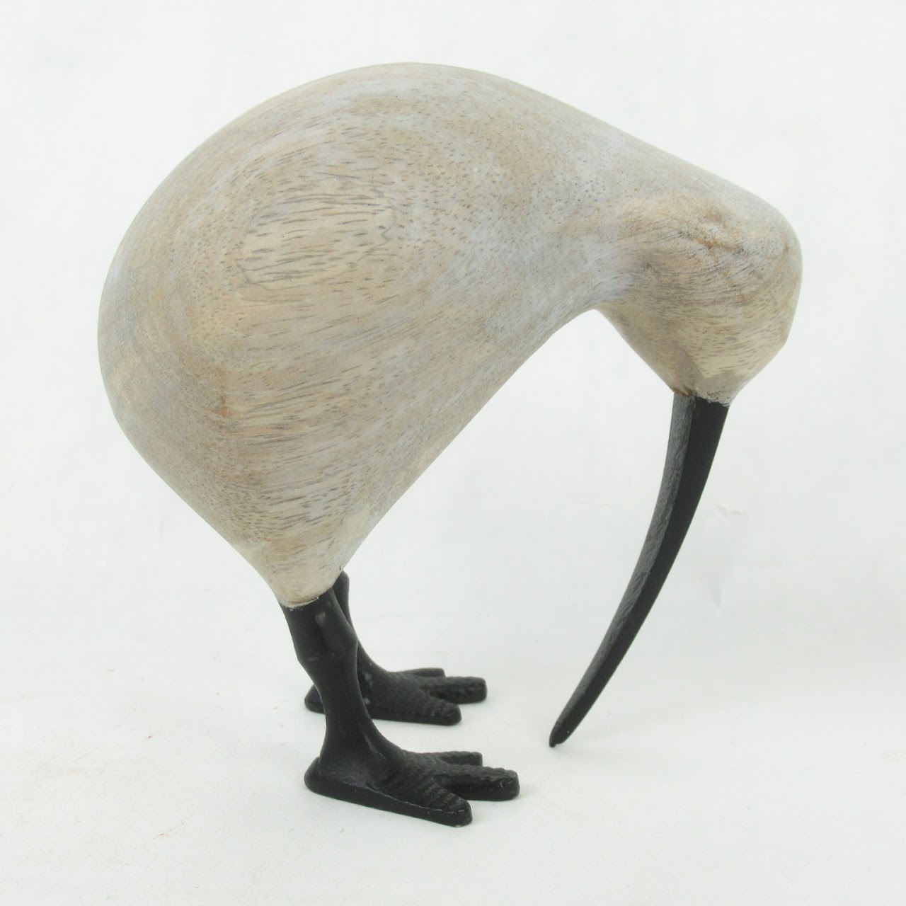 Hand Carved Wood Kiwi Sculpture