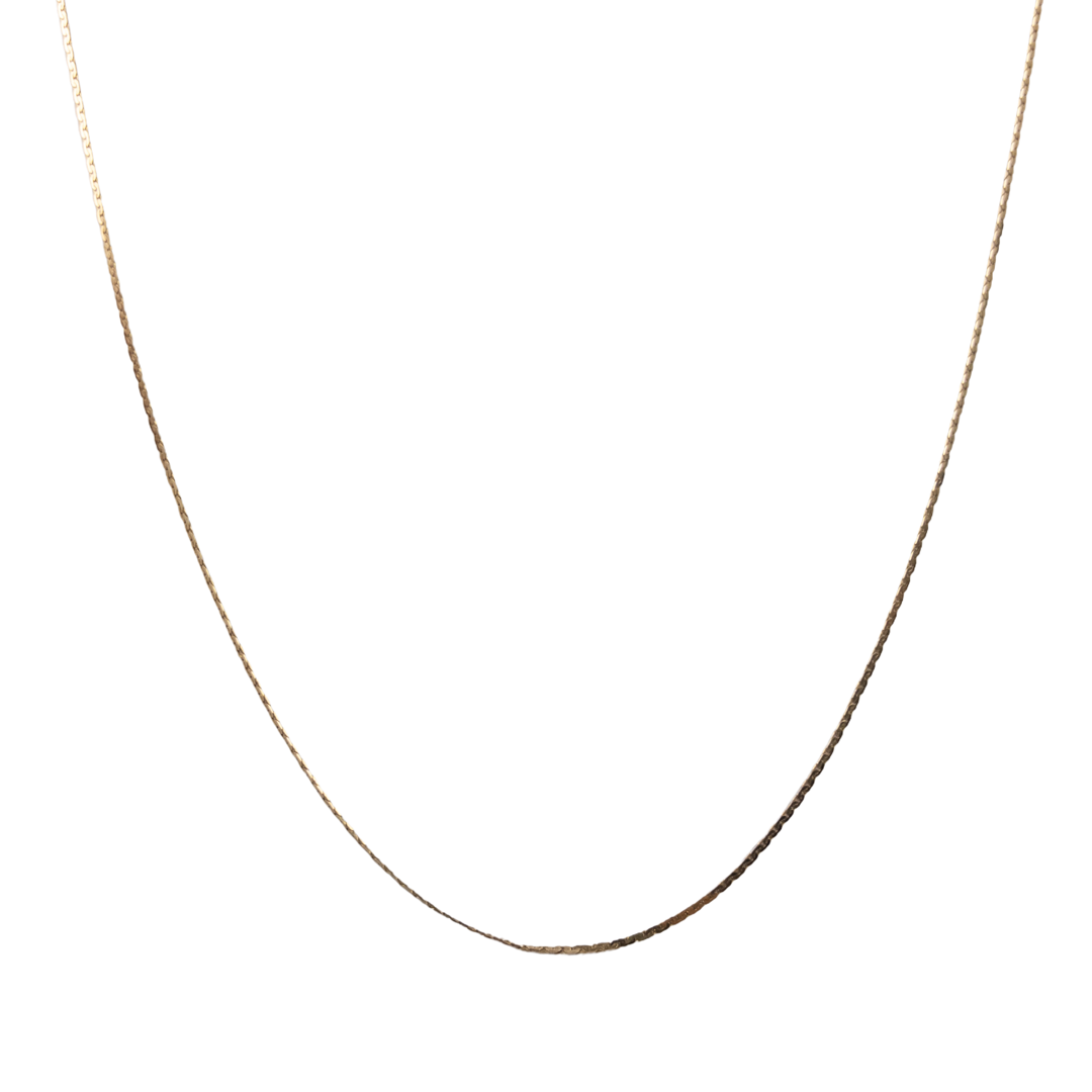 14K Gold Flat Chain Necklace