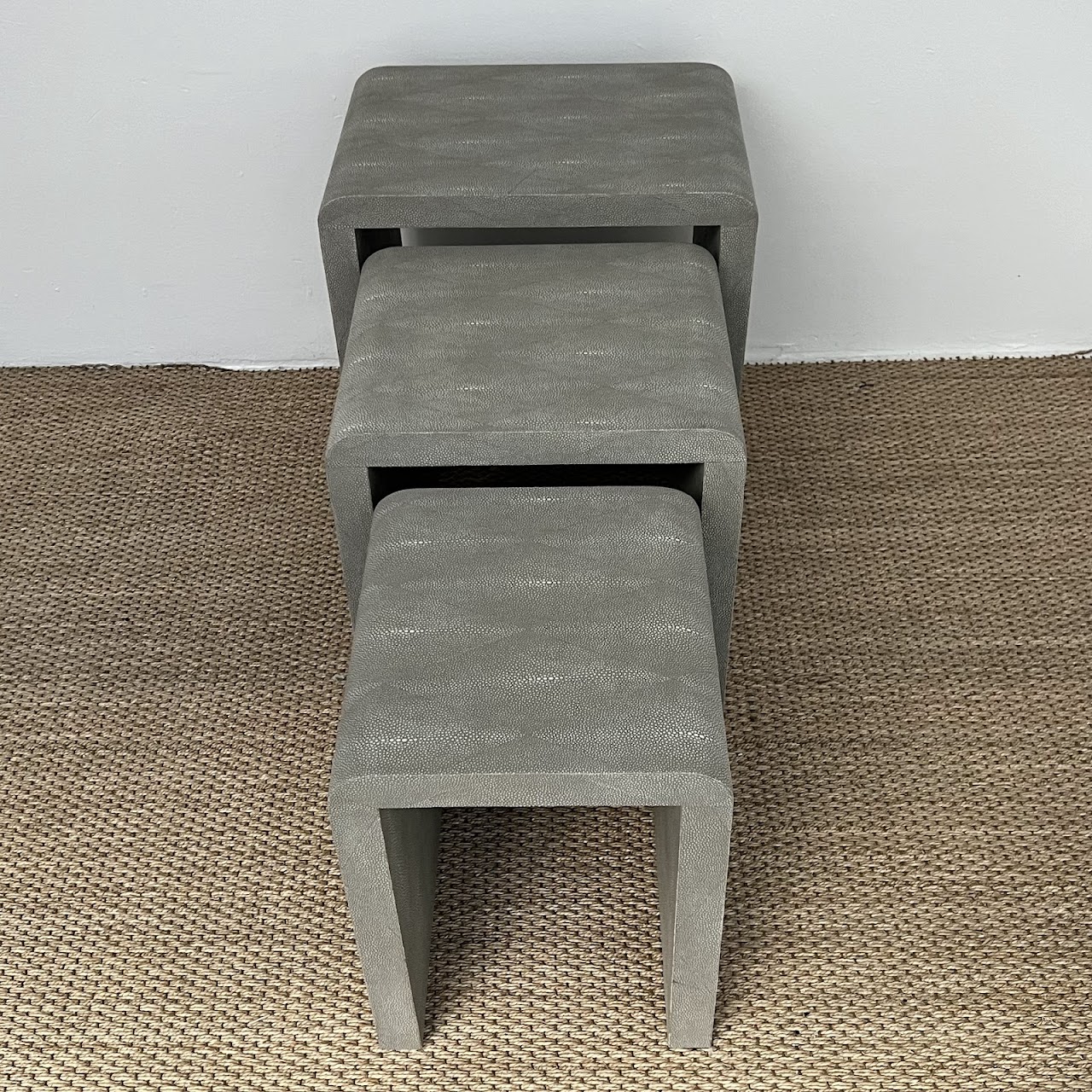 Made Goods Harlow Faux Shagreen Nesting Tables