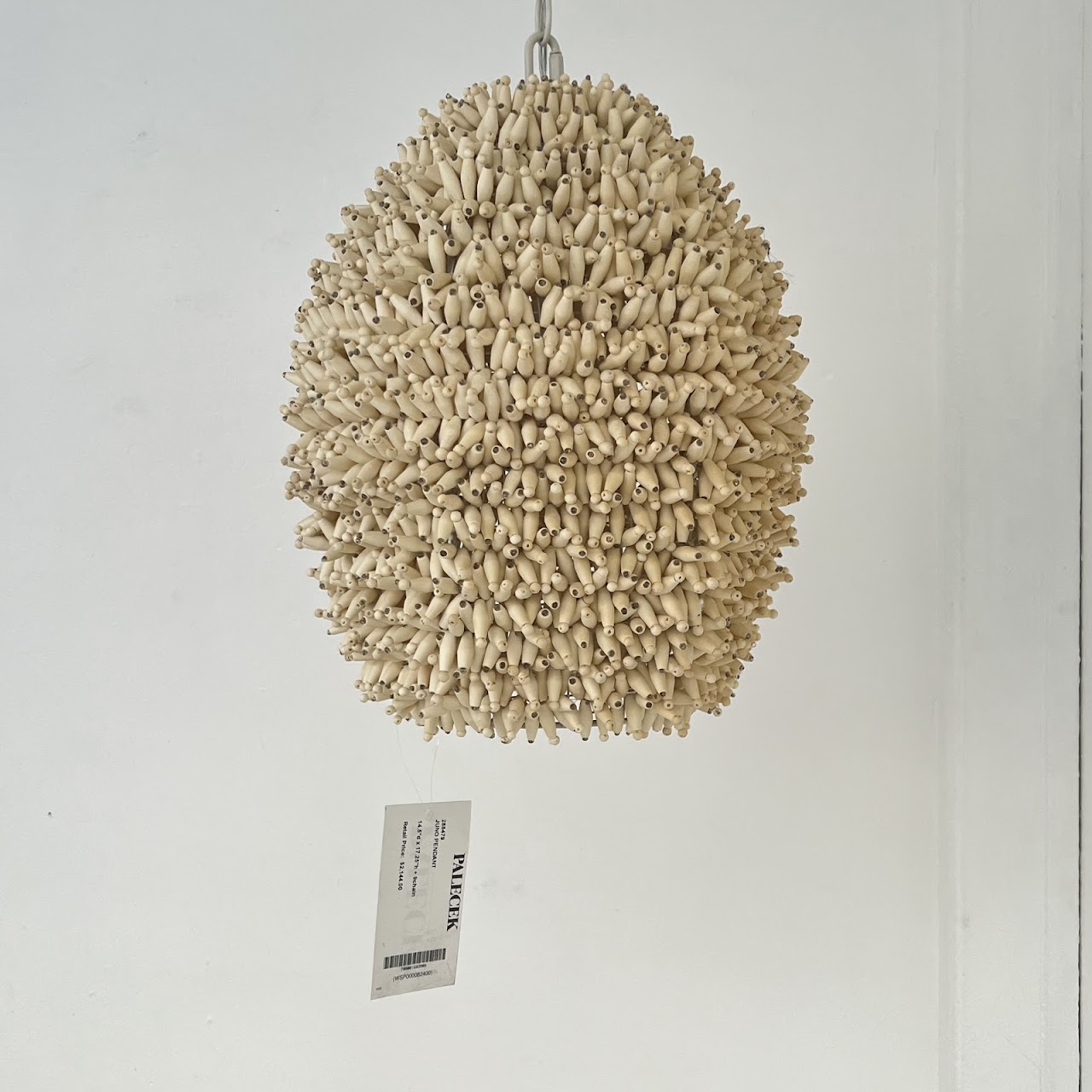 Palecek NEW Juno Wooden Bead Pendant Light