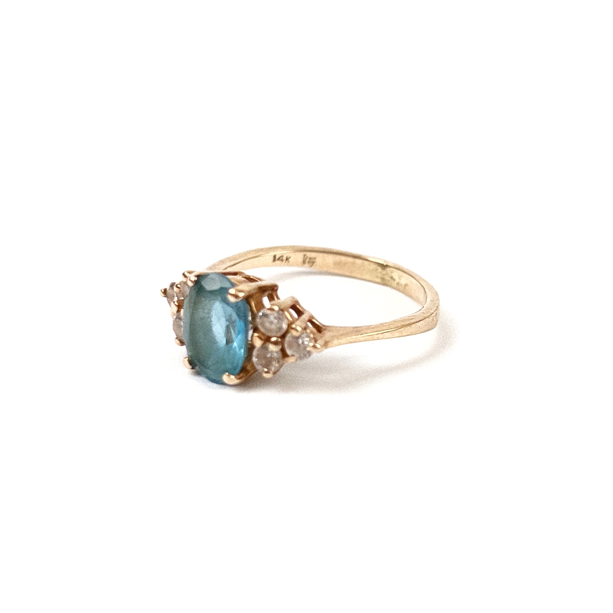 14K Gold Ring with Semi Precious Stone Settings