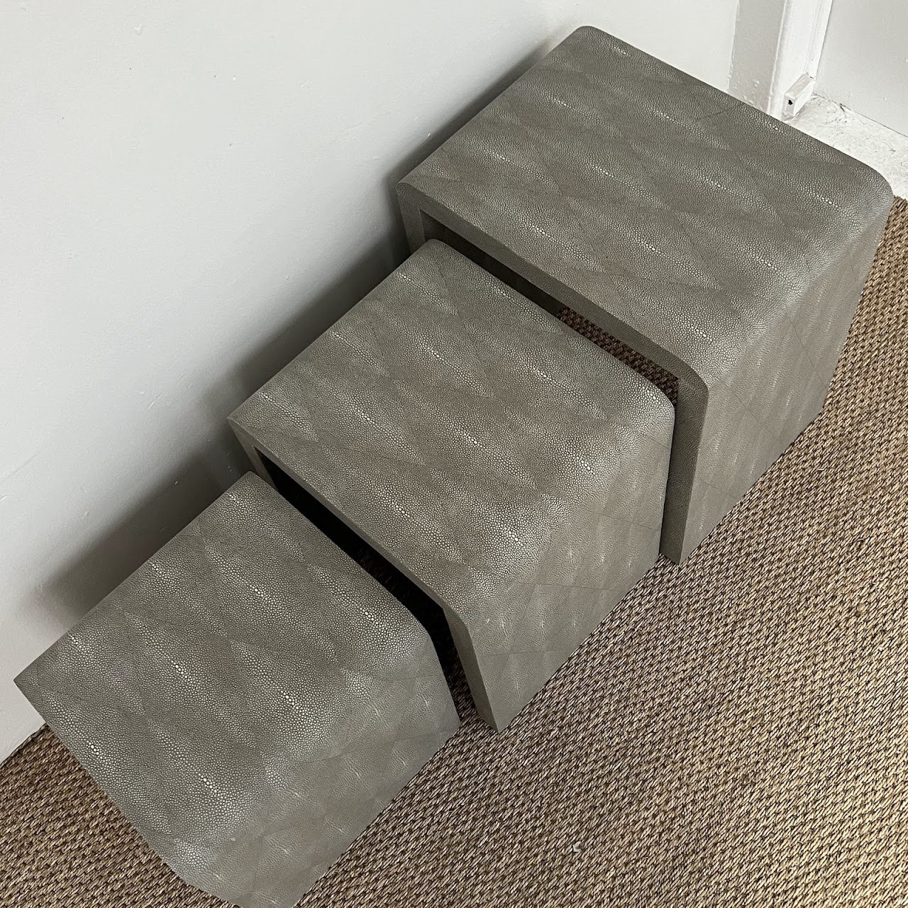 Made Goods Harlow Faux Shagreen Nesting Tables