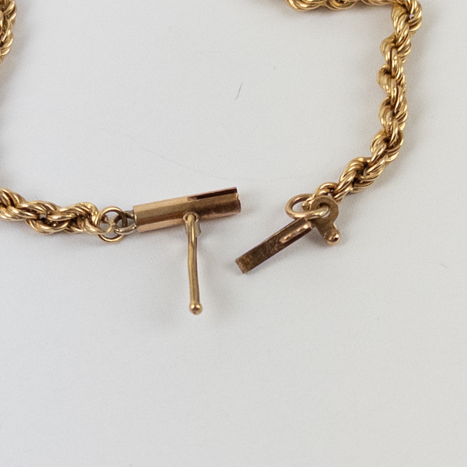 14K Gold Rope Twist Bracelet