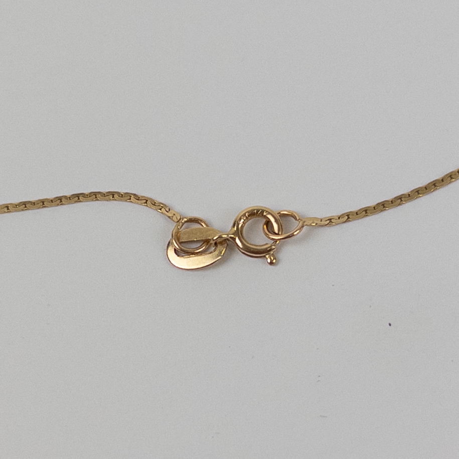 14K Gold Flat Chain Necklace