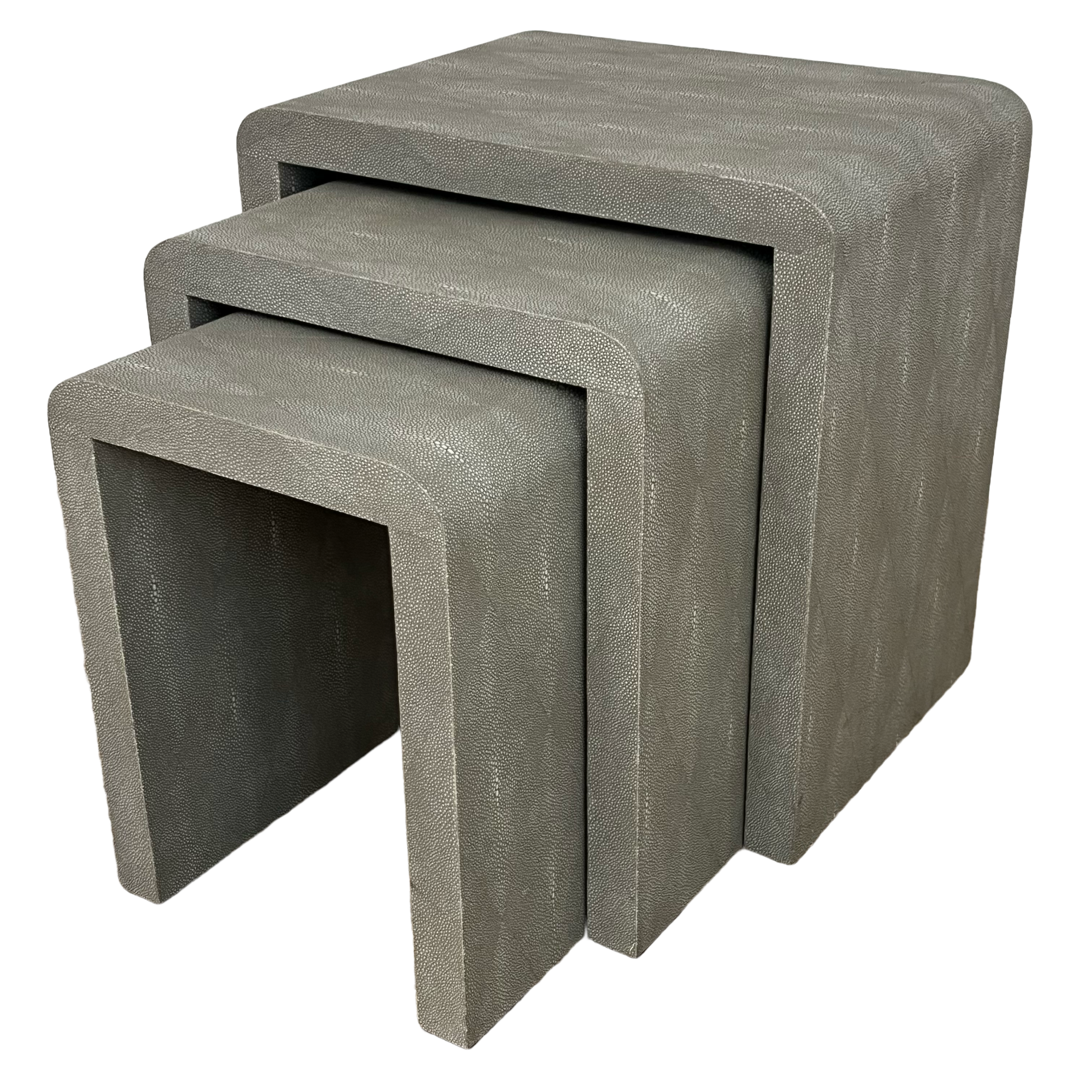 Made Goods Harlow Faux Shagreen Nesting Tables