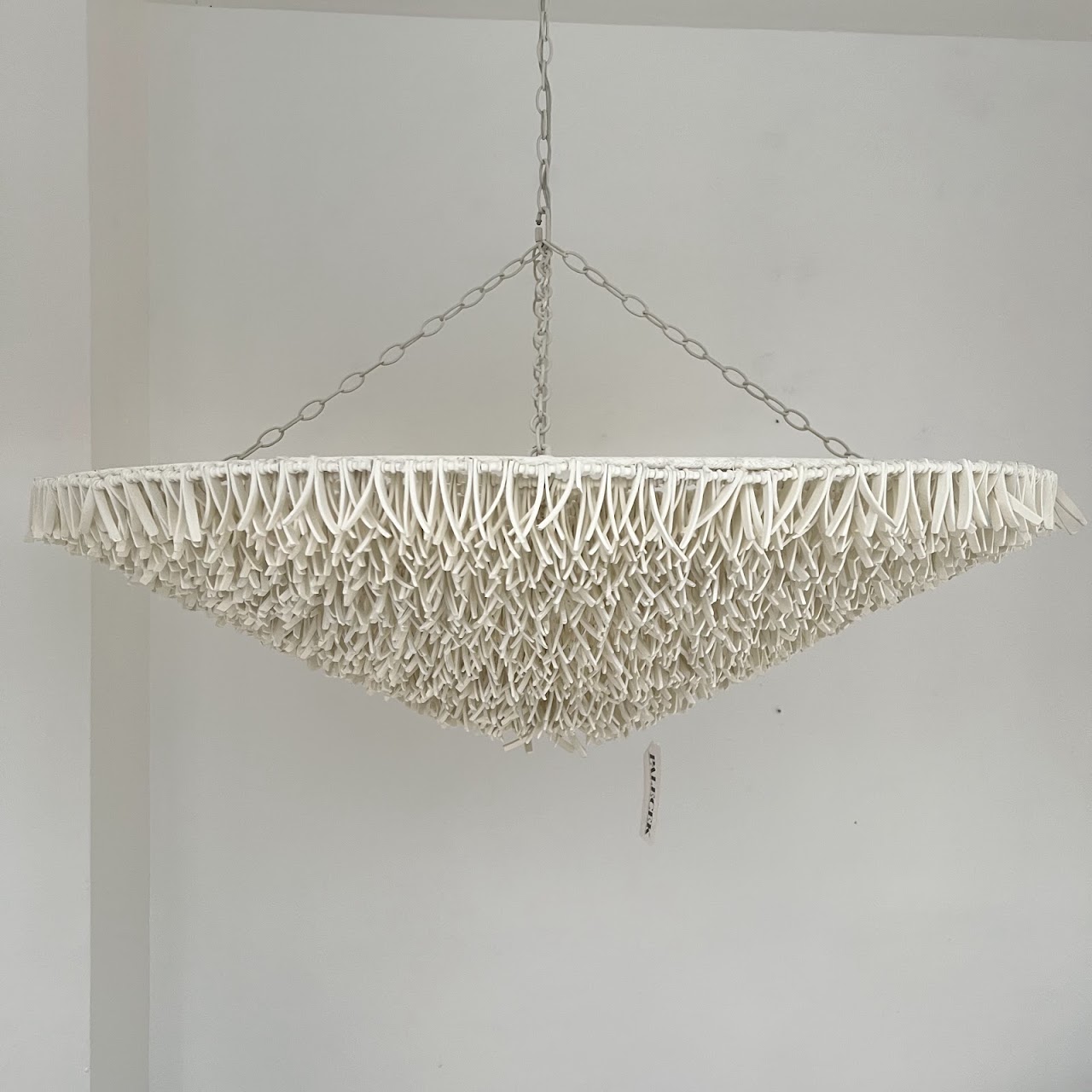 Palecek Cadiz Feathered Coco Shell Pendant Chandelier