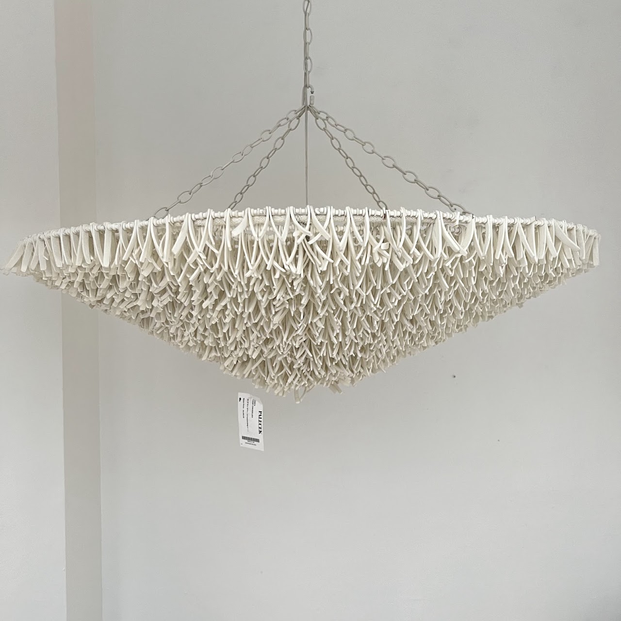 Palecek Cadiz Feathered Coco Shell Pendant Chandelier