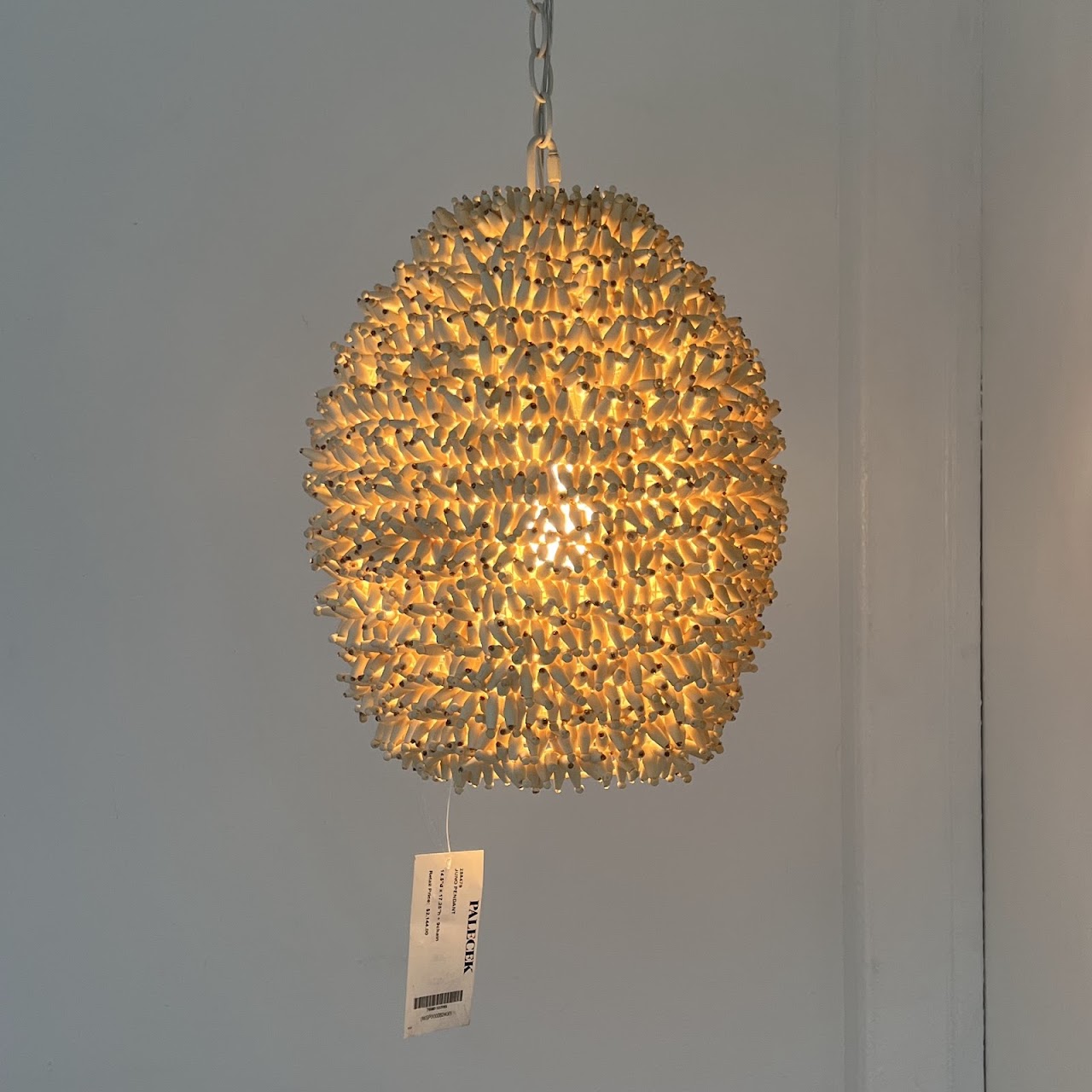 Palecek NEW Juno Wooden Bead Pendant Light